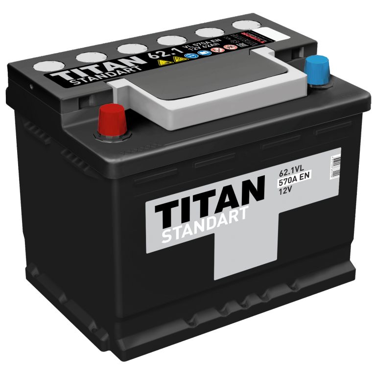 Аккумулятор TITAN STANDART 62Ah 550A