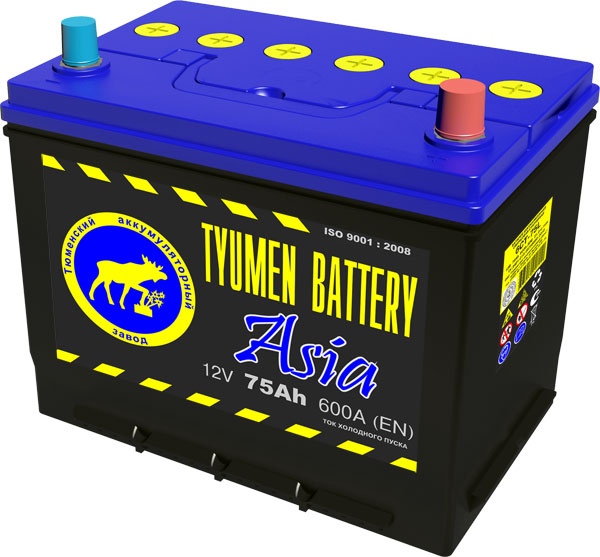 Аккумулятор Tyumen Battery Asia Ca/Ca 75Ah 630A D26L