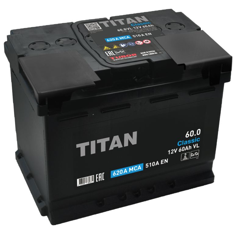 Аккумулятор TITAN CLASSIC 60Ah 510A ОП