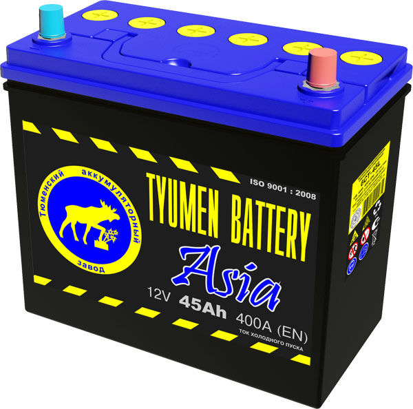 Аккумулятор Tyumen Battery Asia 45Ah 400A ПП