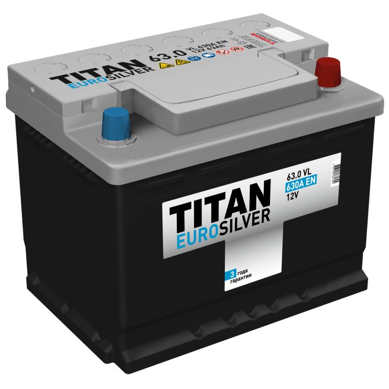 Аккумулятор TITAN EUROSILVER 63Ah 610A ОП