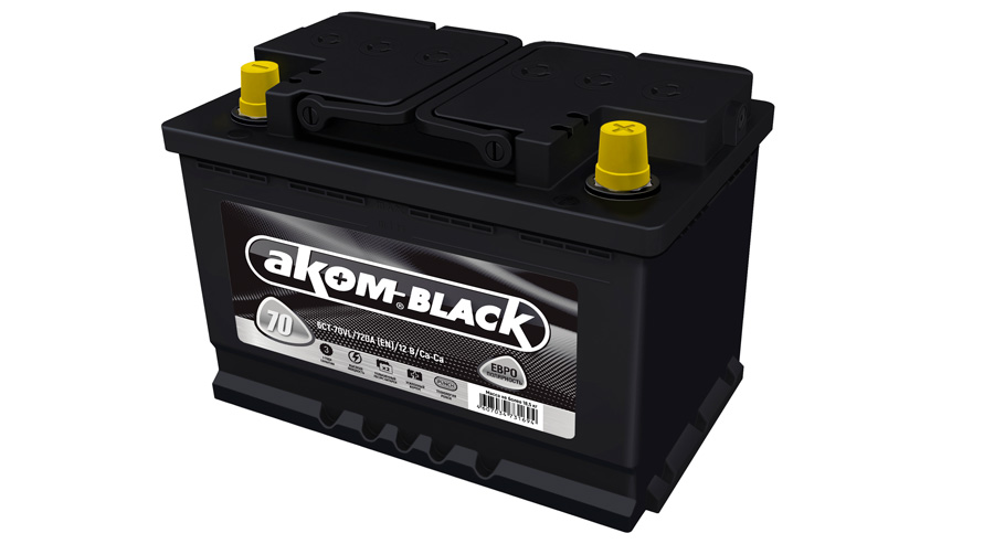 Аккумулятор АКОМ BLACK 70Ah 720A ОП