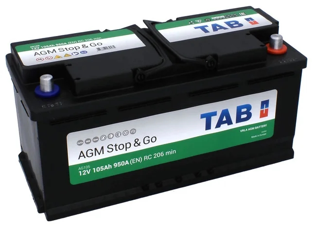 Аккумулятор TAB AGM Stop&Go 105Ah 950A ОП