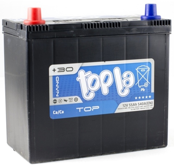 Аккумулятор TOPLA TOP JIS 55Ah 490A B24R