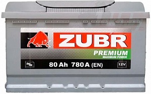 Аккумулятор ZUBR Premium 80Ah 780A ОП