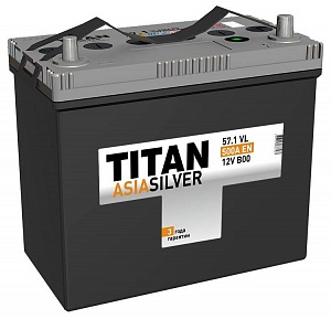 Аккумулятор TITAN ASIA SILVER 57Ah 450A B24R