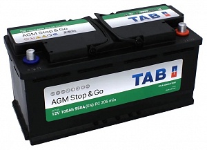 Аккумулятор TAB AGM Stop&Go 105Ah 950A ОП