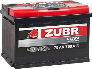 Аккумулятор ZUBR Ultra 75Ah 760A ОП