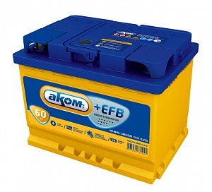 Аккумулятор АКОМ+EFB 60Ah 580A ОП